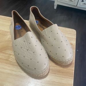 Gold embellished espadrilles